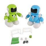 Set 2 Roboți Fotbaliști Leziter cu Telecomandă, Jucărie Interactivă pentru Copii 5+ ani, Lumini și Sunete