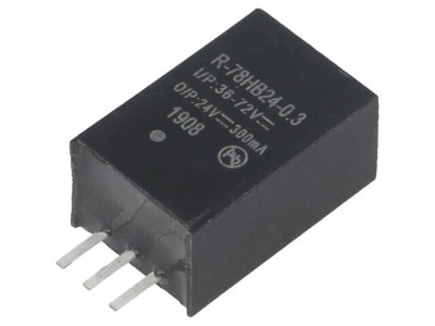 Convertor DC/DC 12W 36-72V la 24V 0.3A SIP3 foto
