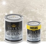 Vopsea Decorativă de Lux Argentina &ndash; Bej Deschis | Pachet 3 Litri (2L + 0.5L Inclus), Efect 3D Stelat &ndash; Toro Decor