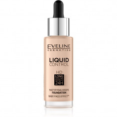 Eveline Cosmetics Liquid Control fond de ten lichid pipeta culoare 030 Sand Beige 32 ml