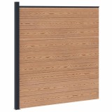 vidaXL Panou de Gardă WPC și Aluminiu Maro 42039058