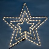Stea Triplă cu Furtun Luminos LED pentru decorarea acasă, CMCLASS
