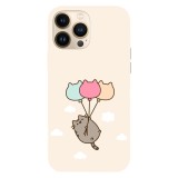 Husa compatibila cu Apple iPhone 14 Plus, Viceversa, model Lets fly Pusheen, Silicon, TPU