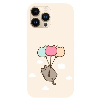 Husa compatibila cu Apple iPhone 13 Pro Max, Viceversa, model Lets fly Pusheen, Silicon, TPU foto