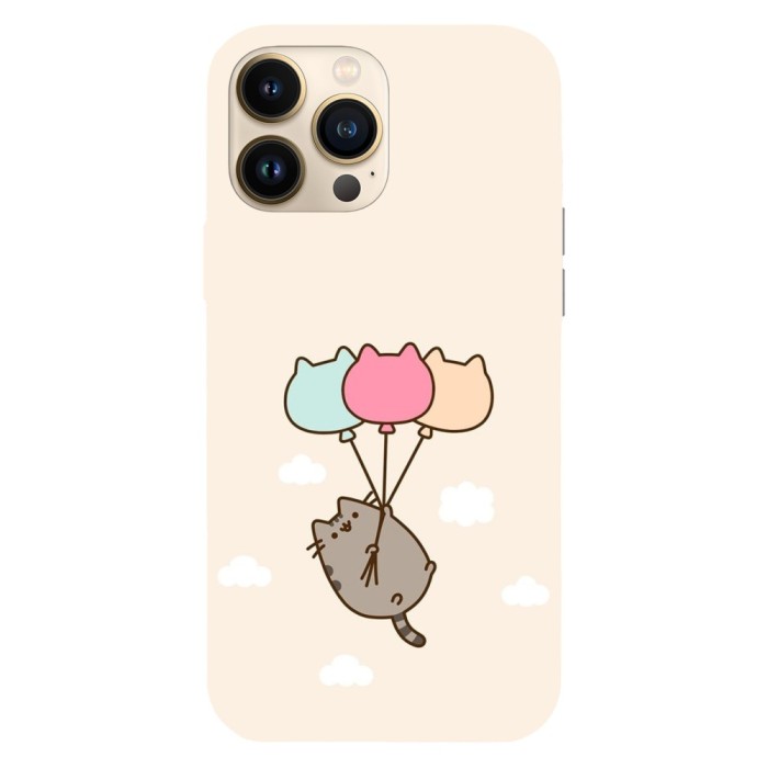 Husa compatibila cu Apple iPhone 13 Pro Max, Viceversa, model Lets fly Pusheen, Silicon, TPU