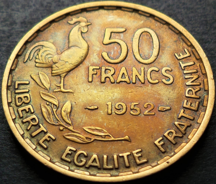 Moneda istorica 50 Franci - FRANTA, anul 1952 *cod 341