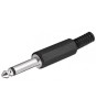Mufa Jack audio 6.35 mm mono tata din plastic cu protectie pentru, Goobay