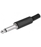 Mufa Jack audio 6.35 mm mono tata din plastic cu protectie pentru, Goobay