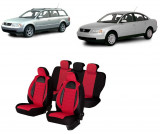 Cumpara ieftin Set huse scaune compatibile VW Passat B5 (1997-2005) Piele + Textil (Compatibile cu sistem AIRBAG), Umbrella