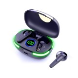 Casti bluetooth, cu afisaj LED si calitate audio superiora, sunet clar, lumina pentru respiratie, asistent vocal, autonomie mare a bateriei, negru