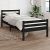 VidaXL Cadru de pat, negru, 100x200 cm, lemn masiv de pin 814813