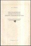 Der Walachische Fremdenroman Johann Friedrich Mayers / D. C. Amzar Wiesbaden 1961