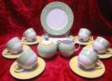 SET SERVICIU CAFEA SI TORT PORTELAN WAN WELL WELLCO DESIGN 20 PIESE