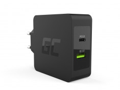 Incarcator Green Cell USB-C 30W PD z portem USB QC3.0 i przewodem USB-C pentru Apple MacBook 12, Lenovo Yoga Tab 3 Plus si altele foto