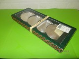 Set de 4 SUPORTURI Scandia Present pentru PAHARE , placate cu ARGINT , Suedia 2, Tacamuri