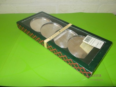 Set de 4 SUPORTURI Scandia Present pentru PAHARE , placate cu ARGINT , Suedia 2 foto