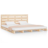 Cumpara ieftin Cadru de pat fara saltea, 200x200 cm, lemn masiv pin