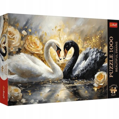 PUZZLE TREFL 1000 PREMIUM PLUS LEBEDE FRUMOASE foto