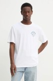 Converse tricou din bumbac bărbați, culoarea bej, cu imprimeu, 10027096-A02