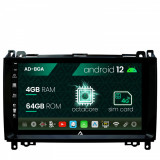 Cumpara ieftin [RESIGILAT] Navigatie Mercedes Benz Sprinter, Viano, Vito, A B Class, Crafter, Android 12, A-Octacore 4GB RAM + 64GB ROM, 9 Inch - AD-BGA9004+AD-BGRKI