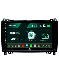 [RESIGILAT] Navigatie Mercedes Benz Sprinter, Viano, Vito, A B Class, Crafter, Android 13, A-Octacore 4GB RAM + 64GB ROM, 9 Inch - AD-BGA9004+AD-BGRKI foto