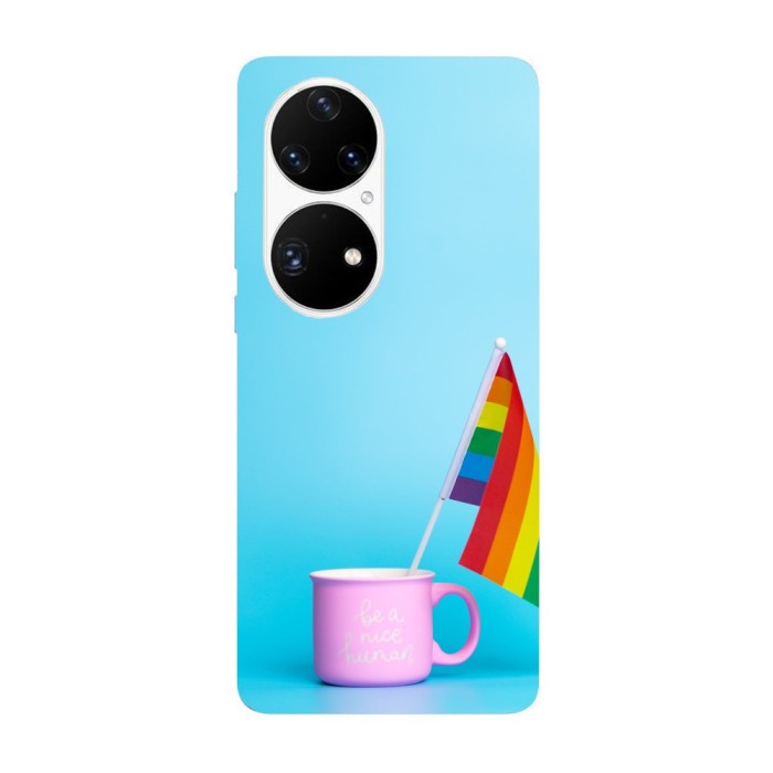 Husa compatibila cu Huawei P40 model Be a nice human, Silicon, TPU, Viceversa