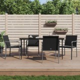 VidaXL Set mobilier de grădină cu perne, 5 piese, poliratan și oțel