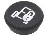Tastă Rotundă Neagră &Oslash;21mm