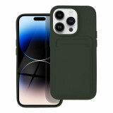 Cumpara ieftin Husa Silicon Compatibila cu Apple iPhone 14 Pro Forcell Card Case Verde Olive, Carcasa