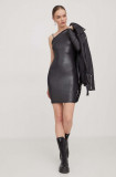 Karl Lagerfeld Jeans rochie culoarea gri, mini, mulata