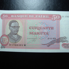 ZAIR 50 MAKUTA 1979 UNC