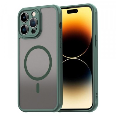 Husa MagSafe pentru Apple iPhone 14 Pro Max, Techsuit, HaloFrost II, Verde foto