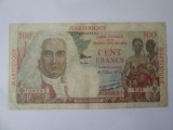 Rară! Antilele Franceze DOM-TOM/Franta de peste mari:Martinica/Martinique 100 Francs CCFOM 1947-1949