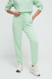 Adidas pantaloni de trening culoarea verde, uni IW1287