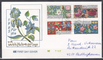 Germania 1985 - Flori, FDC foto