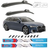 Cumpara ieftin Stergatoare Audi A6 (Avant C8 fără duză integrată &icirc;n braț) 2018-2024 &ndash; Set fata