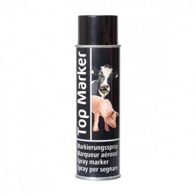 Spray negru pentru marcarea bovinelor, vitelor, caprelor sau porcilor, TopMarker, 500&amp;nbsp;ml foto