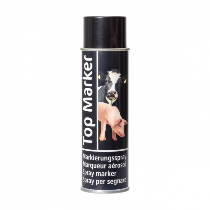 Spray negru pentru marcarea bovinelor, vitelor, caprelor sau porcilor, TopMarker, 500&nbsp;ml