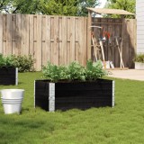 Cumpara ieftin Jardinieră de grădină, negru, 100x50 cm, lemn masiv pin