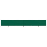 Paravan anti-v&acirc;nt cu 6 panouri, verde, 800 x 120 cm, textil