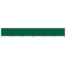 vidaXL Paravan anti-v&acirc;nt cu 6 panouri, verde, 800 x 120 cm, textil 47175