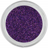 Pudră pentru nail art de culoare violet &icirc;nchis, cu glitter
