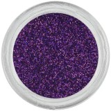 Pudră pentru nail art de culoare violet &icirc;nchis, cu glitter, INGINAILS