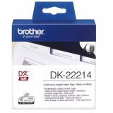 Banda continua hartie Brother DK22214, 12mm, 30.48m