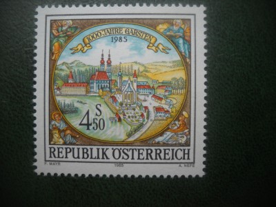 HOPCT TIMBRE MNH 716 GARSTEN 1000 ANI 1985 -1 VAL AUSTRIA foto
