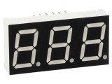 Afişaj LED cu 7 segmente, 14,2mm, verde, 3 semne - OPTO Plus LED