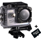 Camera video de actiune iUni Dare 50i Full HD 1080P, 5Mp, Waterproof + Card MicroSD 8GB Cadou (Argintiu)