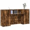 vidaXL Birou de recepție stejar afumat 200x50x103,5 cm lemn prelucrat 3324218