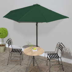 Umbrela de soare de balcon, tija aluminiu, verde, 300x155 cm GartenMobel Dekor
