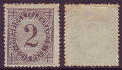 Portugal 1884 Rate telegram 2R K.12 1/2 Mi.59B MH AM.366 foto